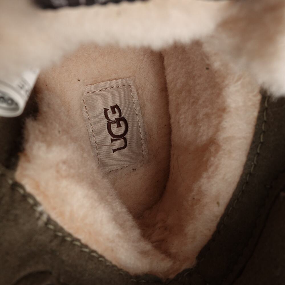 UGG Boots Youth Size 4 Green Hilmar CWR Suede Ankle Waterproof Zip Lined Winter - Picture 14 of 16